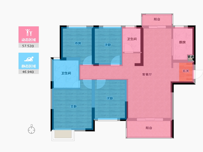 湖南省-长沙市-中建璟和城-93.14-户型库-动静分区