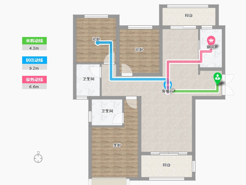 河南省-南阳市-南阳建业森林半岛-110.00-户型库-动静线