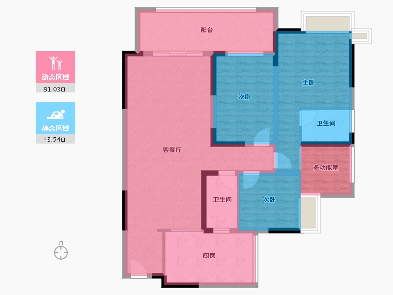 贵州省-贵阳市-保利凤凰湾-111.41-户型库-动静分区