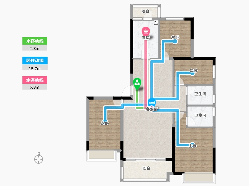 黑龙江省-哈尔滨市-恒大御府-113.33-户型库-动静线