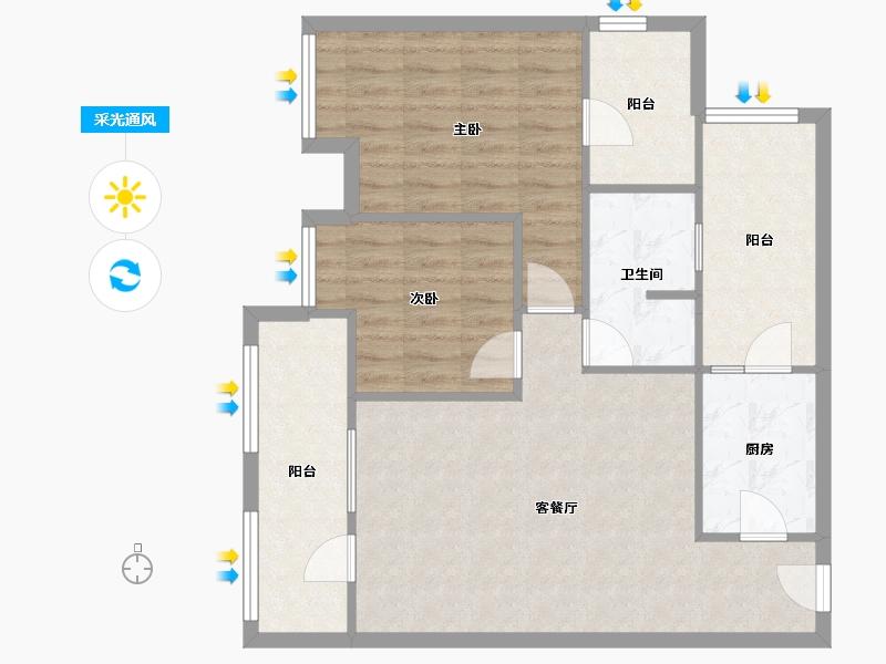 四川省-成都市-名著司南-82.06-户型库-采光通风