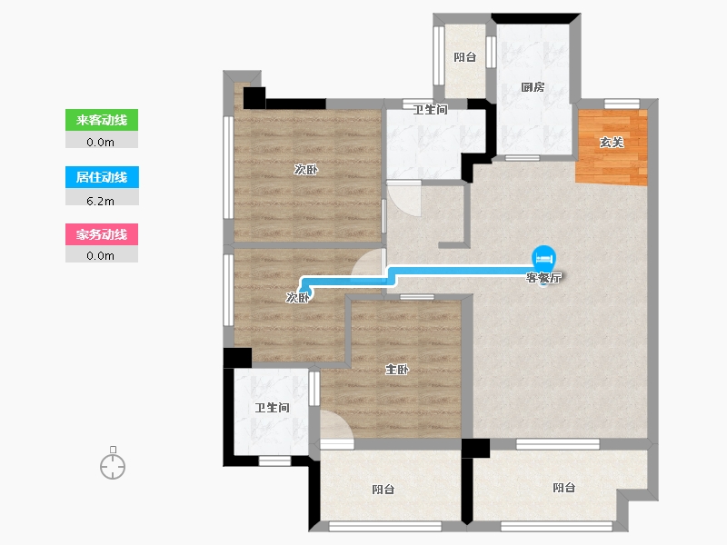 广东省-深圳市-宝昌利御景御峰公馆-86.75-户型库-动静线