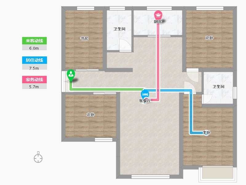 山西省-大同市-星港城二期-99.64-户型库-动静线