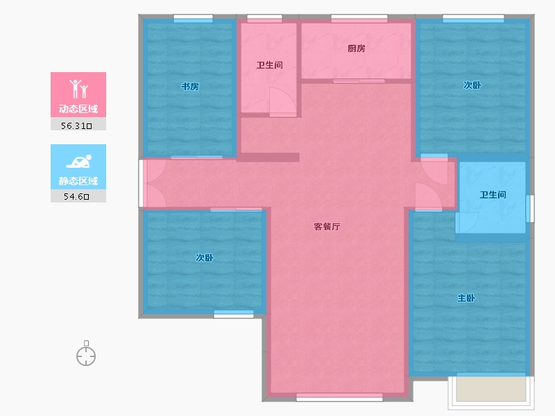 山西省-大同市-星港城二期-99.64-户型库-动静分区