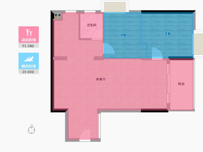 广东省-惠州市-中交香颂花园-67.90-户型库-动静分区