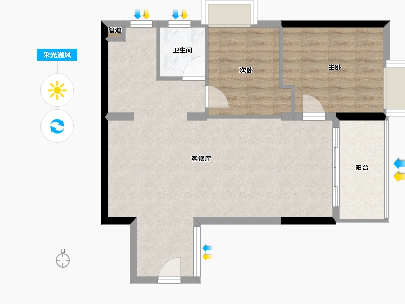 广东省-惠州市-中交香颂花园-67.90-户型库-采光通风