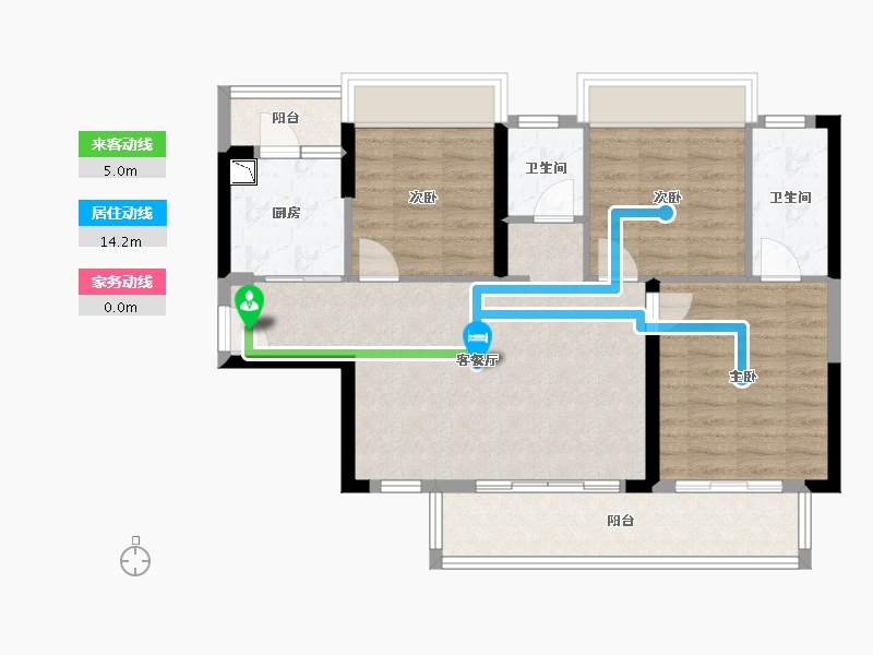 广东省-江门市-敏捷悦府-83.97-户型库-动静线