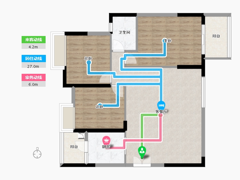 湖北省-十堰市-东风阳光城锦城世家-90.48-户型库-动静线