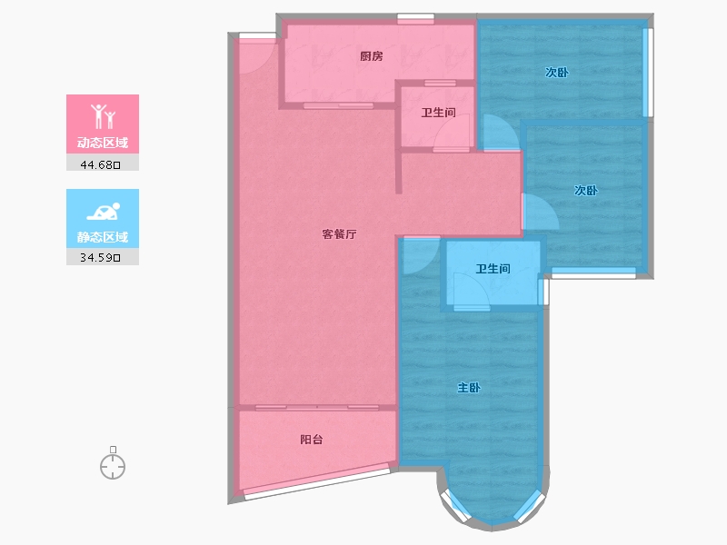 广东省-深圳市-海韵嘉园-71.91-户型库-动静分区