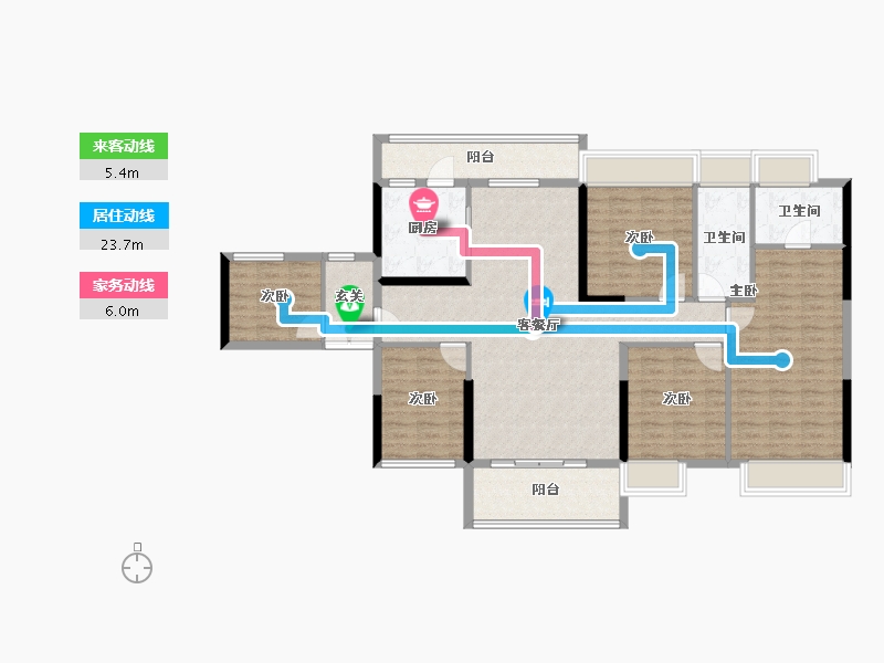 广东省-深圳市-昊龙华庭-129.16-户型库-动静线