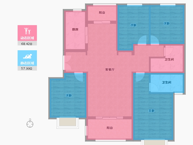 山西省-朔州市-京城港-112.63-户型库-动静分区