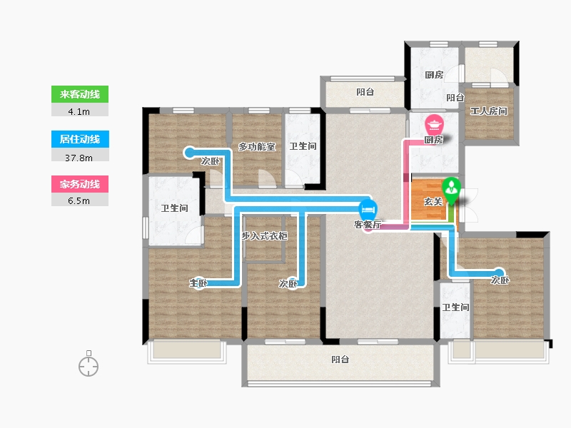 浙江省-宁波市-碧桂园都荟名邸-177.86-户型库-动静线