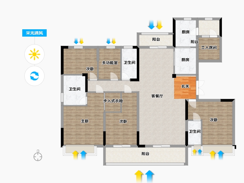 浙江省-宁波市-碧桂园都荟名邸-177.86-户型库-采光通风