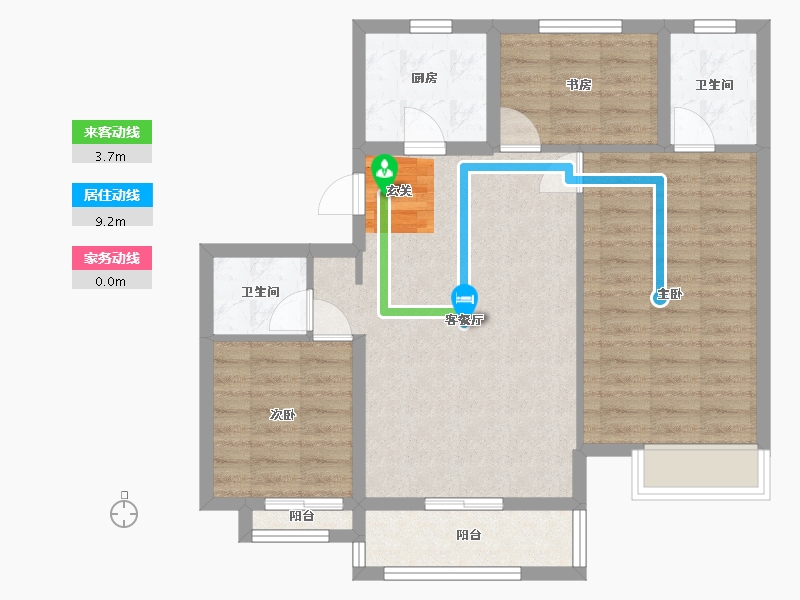 浙江省-宁波市-石榴十里春风-79.00-户型库-动静线