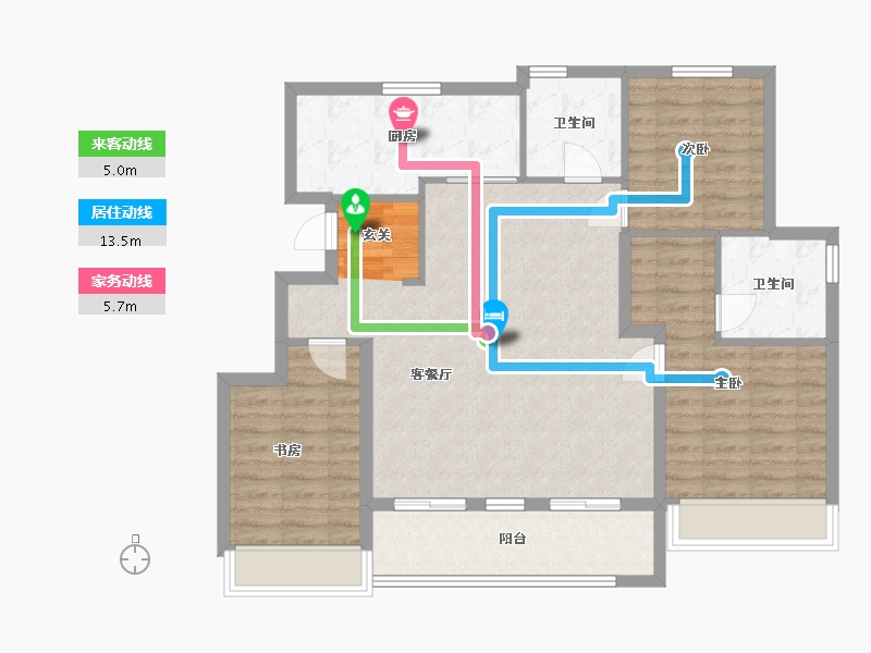 浙江省-宁波市-绿城招商・明月江南-100.00-户型库-动静线