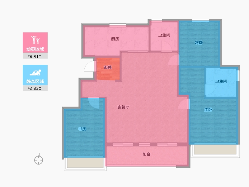 浙江省-宁波市-绿城招商・明月江南-100.00-户型库-动静分区