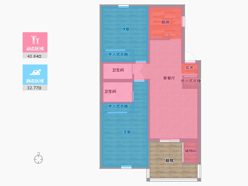 Florida-Leon-Meridian Place Apartments-75.38-户型库-动静分区