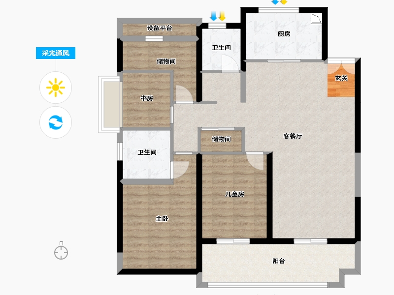 安徽省-亳州市-悦湖城-112.01-户型库-采光通风