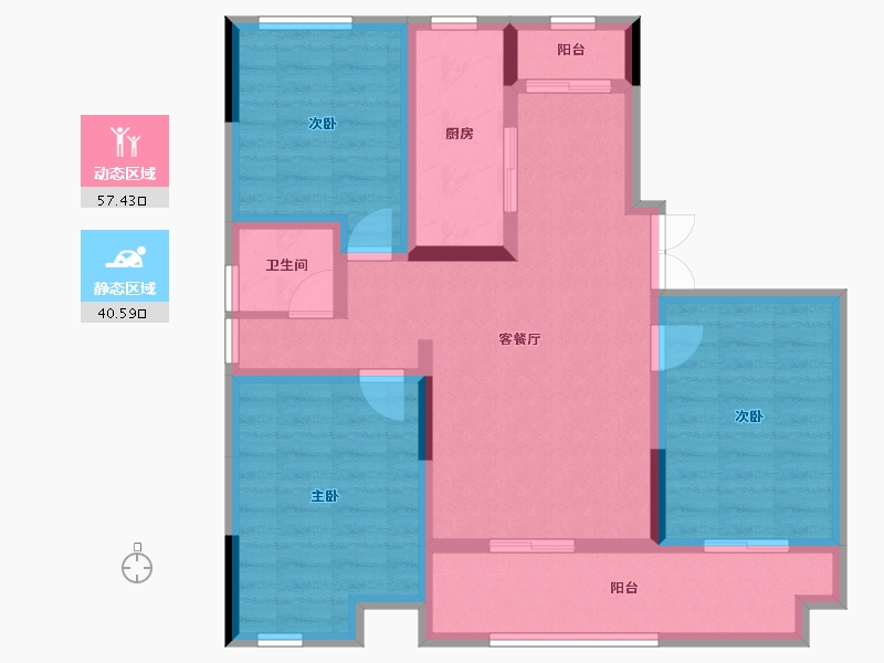 安徽省-马鞍山市-当涂景泰源-86.62-户型库-动静分区