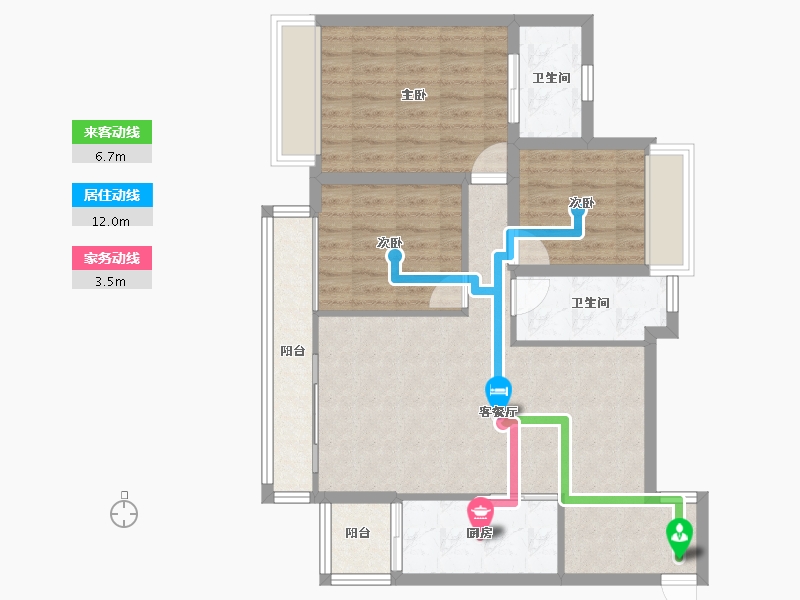 四川省-巴中市-颐和春天-84.81-户型库-动静线