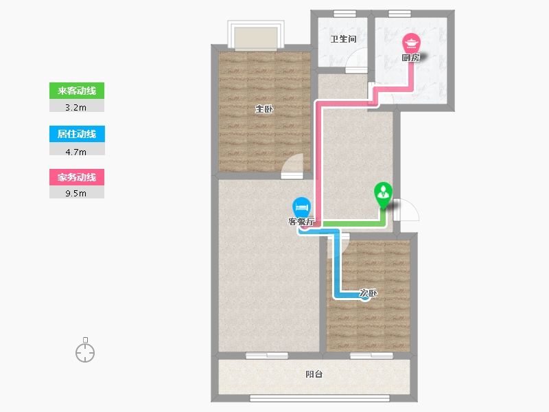 陕西省-宝鸡市-岐星花园-81.75-户型库-动静线