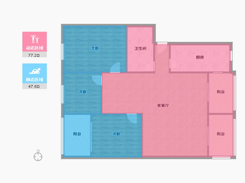 四川省-成都市-祥和里-115.46-户型库-动静分区