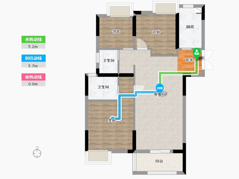 湖北省-武汉市-融侨方圆-76.11-户型库-动静线