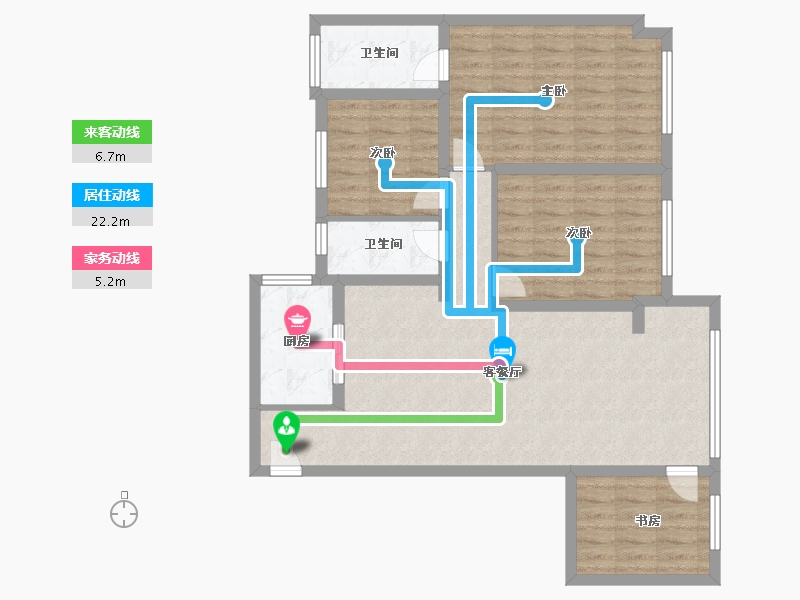 四川省-泸州市-南岸花城-95.00-户型库-动静线