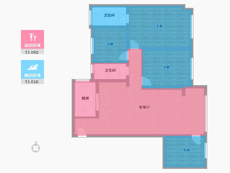 四川省-泸州市-南岸花城-95.00-户型库-动静分区