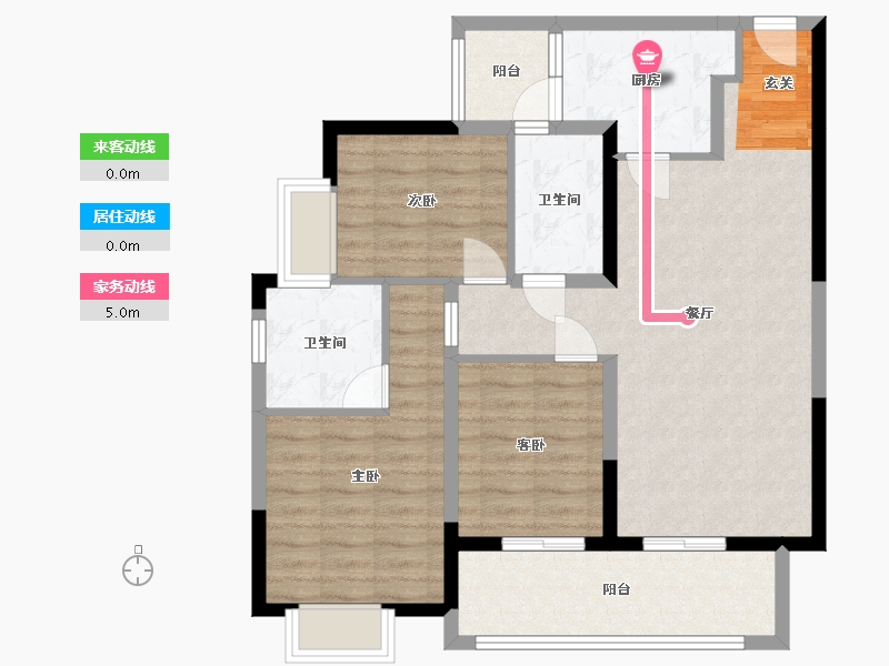 四川省-成都市-中海万锦熙岸二期-90.19-户型库-动静线