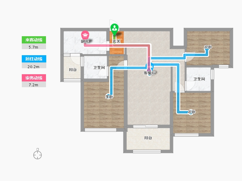 四川省-成都市-保利堂悦府-86.54-户型库-动静线