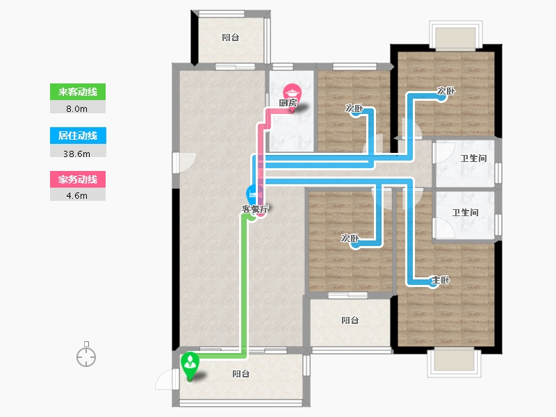 福建省-龙岩市-紫金莲园-120.00-户型库-动静线