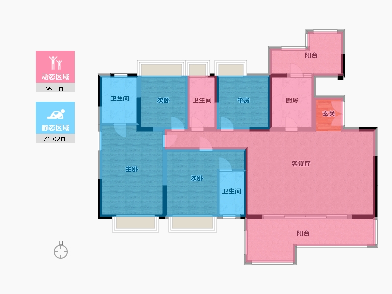 四川省-成都市-梵悦里-148.80-户型库-动静分区