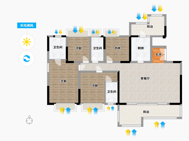 四川省-成都市-梵悦里-148.80-户型库-采光通风