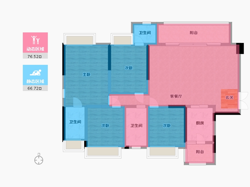 四川省-成都市-梵悦里-128.25-户型库-动静分区