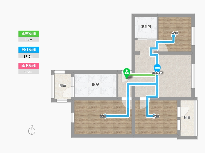 北京-北京市-南新园-61.28-户型库-动静线