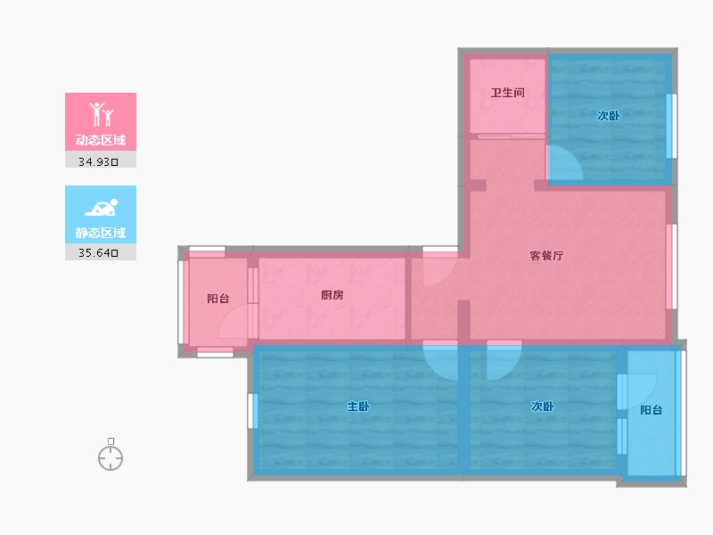 北京-北京市-南新园-61.28-户型库-动静分区