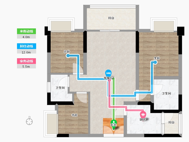 四川省-成都市-城投置地楠悦-72.33-户型库-动静线