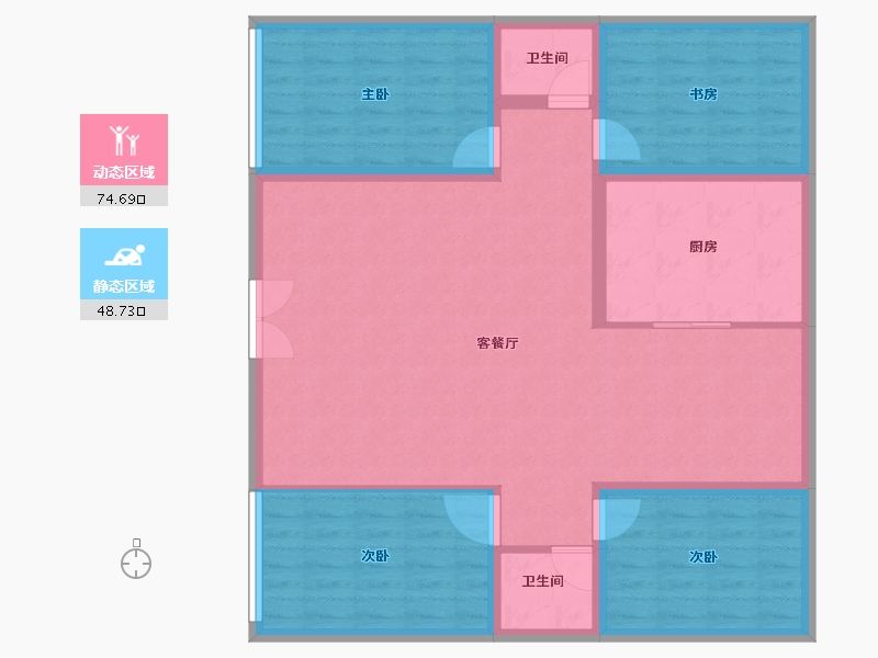 北京-北京市-延庆-111.95-户型库-动静分区