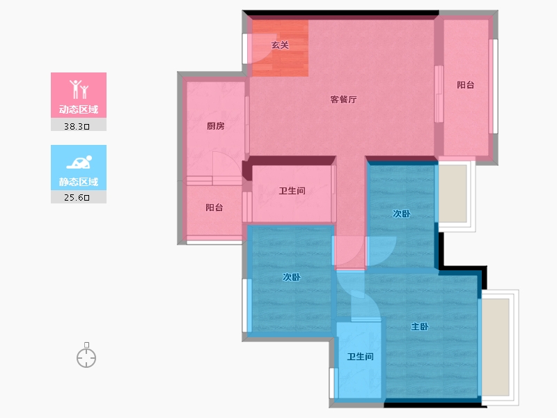 云南省-昆明市-假日城市-56.09-户型库-动静分区