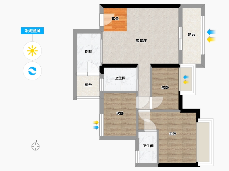 云南省-昆明市-假日城市-56.09-户型库-采光通风