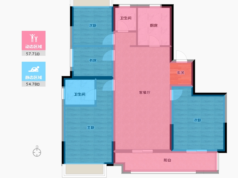 四川省-成都市-大发融悦和府-100.64-户型库-动静分区