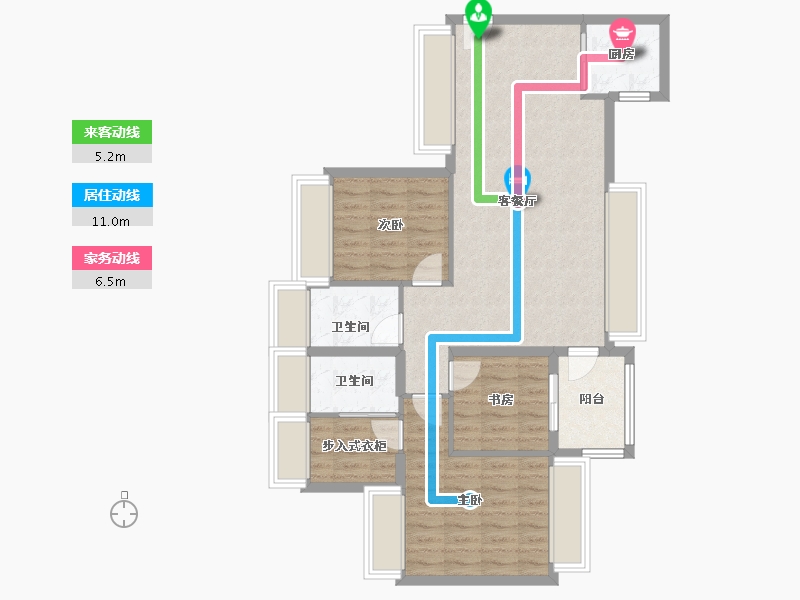 广东省-深圳市-天鹅湖花园3期-84.85-户型库-动静线