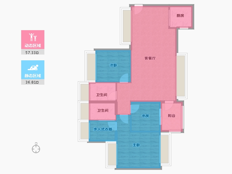 广东省-深圳市-天鹅湖花园3期-84.85-户型库-动静分区