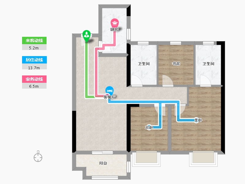 江苏省-徐州市-华地紫御府-79.00-户型库-动静线