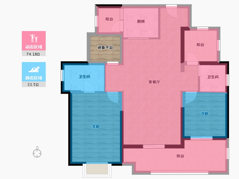 广东省-汕头市-华润九里-99.97-户型库-动静分区