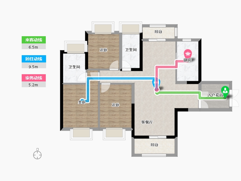 广东省-东莞市-盛和雅颂-100.18-户型库-动静线