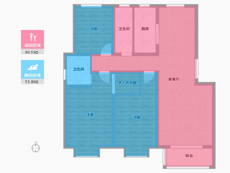 陕西省-西安市-圣合家园-102.35-户型库-动静分区