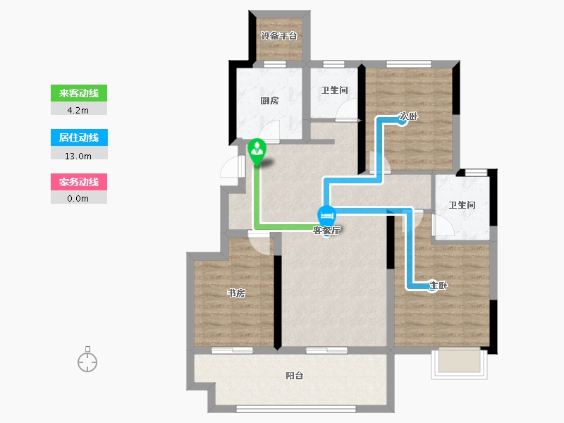 安徽省-合肥市-祥源·玖悦湾-86.00-户型库-动静线