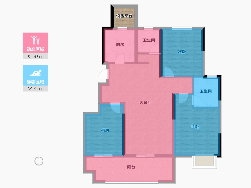 安徽省-合肥市-祥源·玖悦湾-86.00-户型库-动静分区